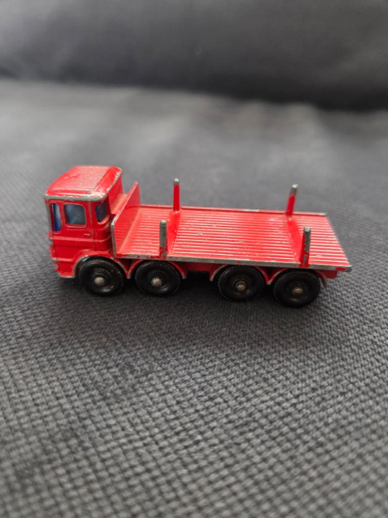 Vintage Matchbox Lesney No. 10 Leyland Pipe Truck (1966-1970, Ophalen of Verzenden, Gebruikt, Bus of Vrachtwagen