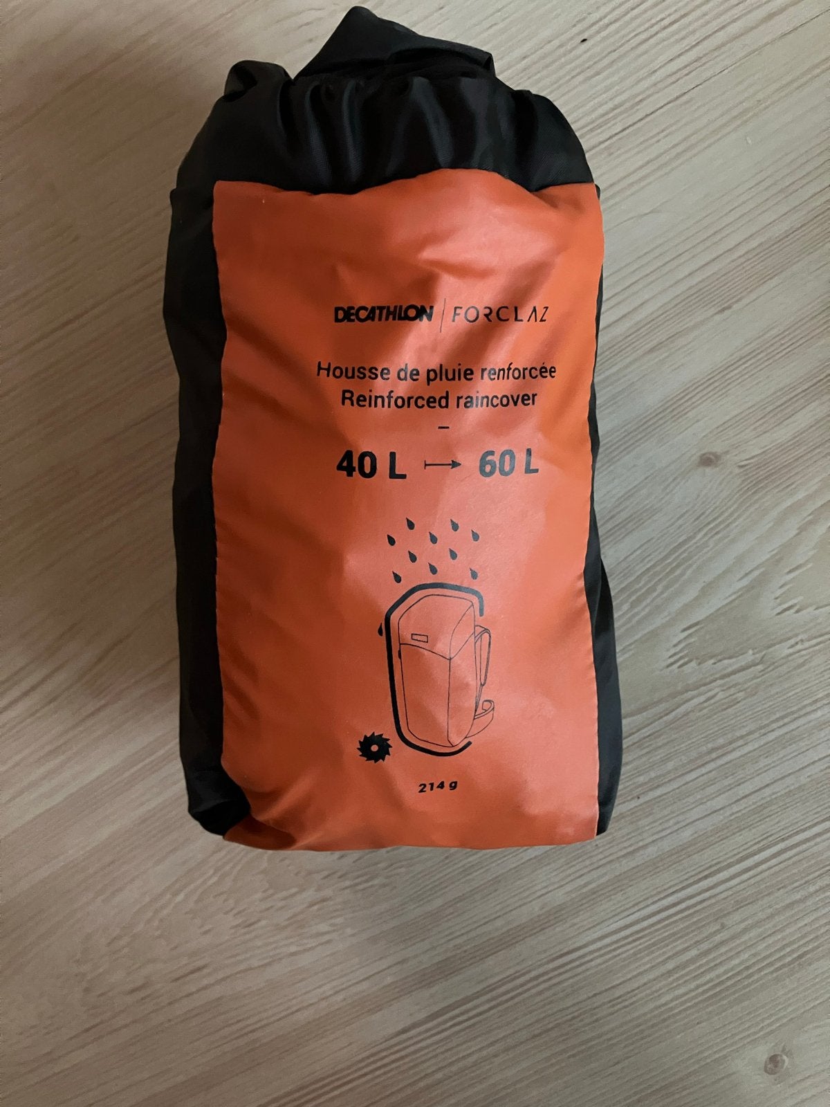 Decathlon Forclaz Regenhoes 40-60L, Ophalen, Nieuw