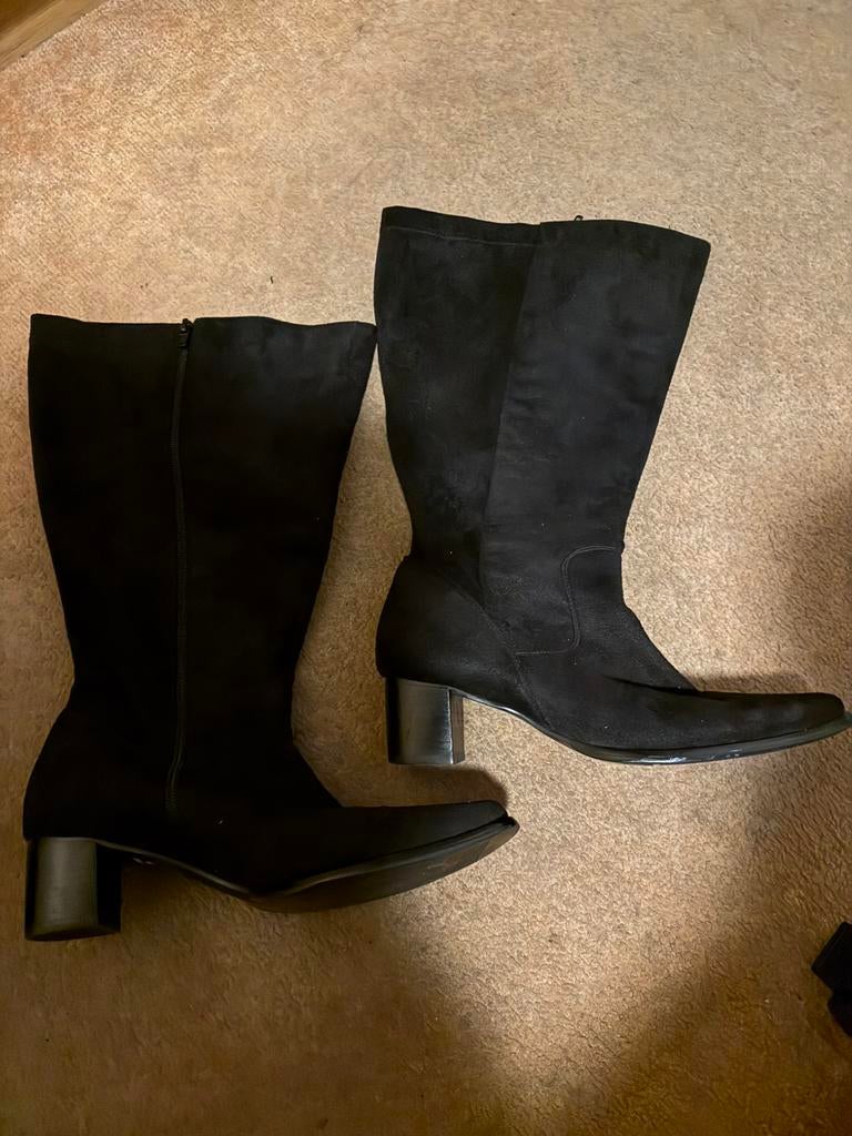 Mooie zwarte leren laarzen maat 39 van JJ Footwear, Kleding | Dames, Schoenen, Ophalen of Verzenden, Zwart, Hoge laarzen