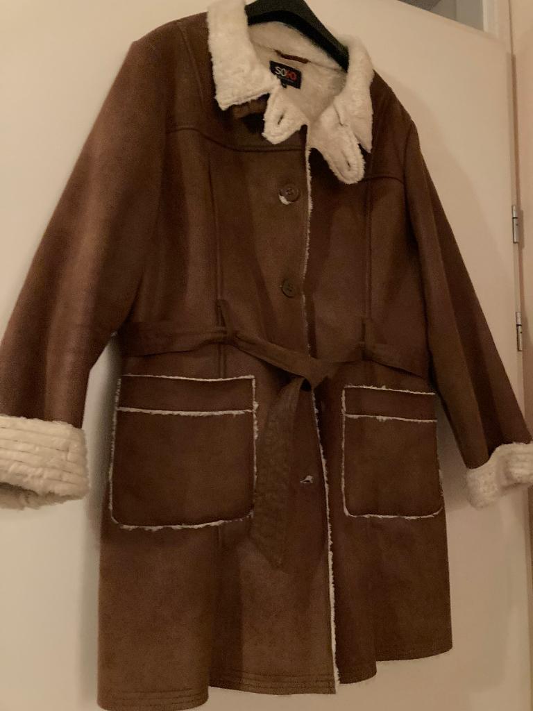 Bruine winterjas, Ophalen of Verzenden, Gedragen, Maat 46/48 (XL) of groter, Bruin