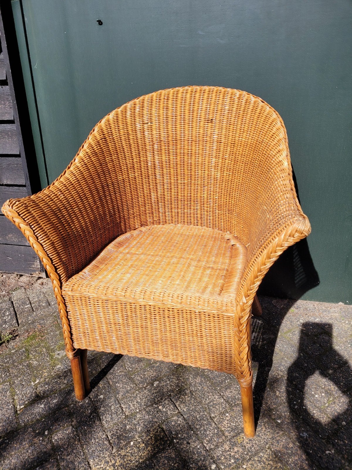 rieten stoel rotan stoel, Ophalen, Rotan