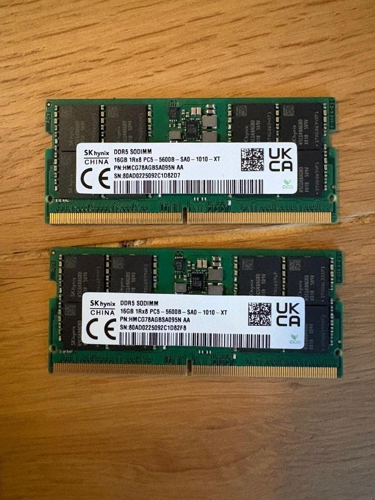 Werkgeheugen Ram 2x16GB DDR5 laptop, 32 GB, Nieuw, Ophalen of Verzenden, DDR5