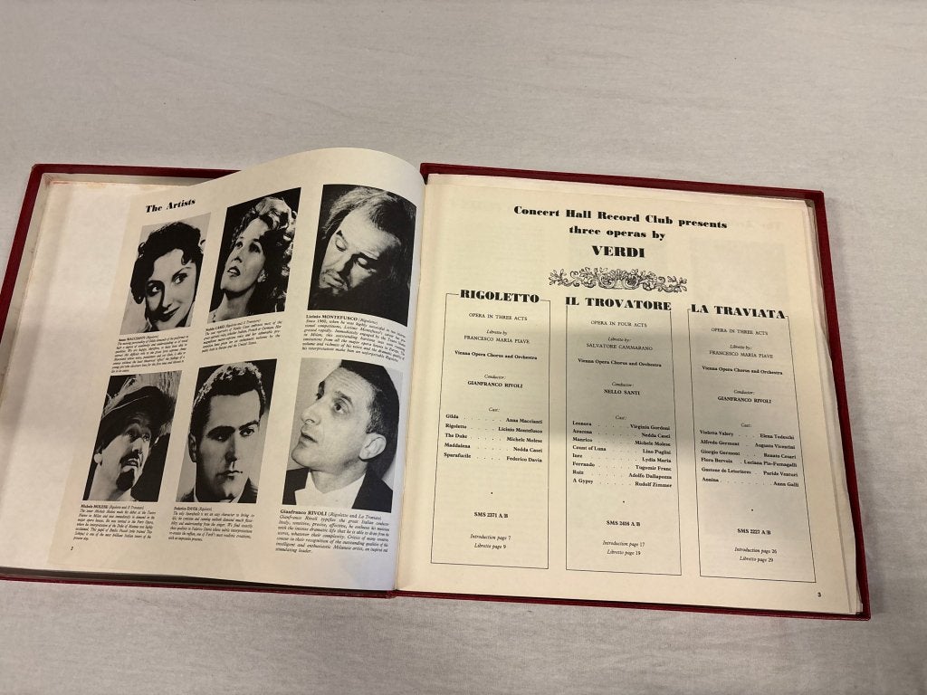 Vintage LP-box Opera Verdi, Concert Hall, 3 opera's, Boxset, Gebruikt, Verdi, Opera of Operette