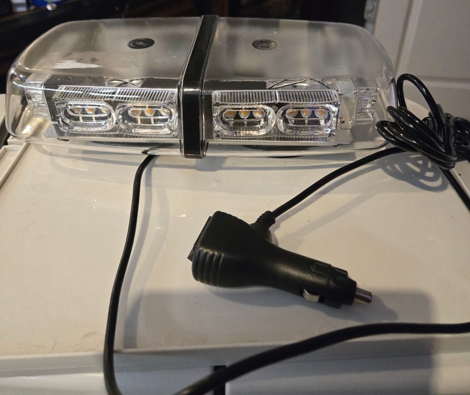 LED Flitsbalk 12V-24V met sigarettenaanstekerplug, Auto-onderdelen, Verlichting, Ophalen of Verzenden, Gebruikt, Universele onderdelen