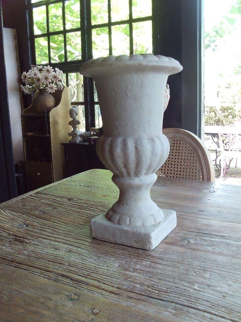 Grijze vaas/bloempot - 41 cm hoog, Ophalen, Overige materialen, Gebruikt, Binnen