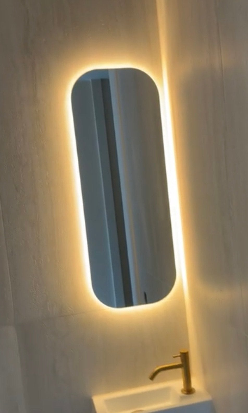 Toiletsspiegel Hipp Design SPV Rechthoek 30x80 cm Met Afgero, Huis en Inrichting, Ophalen, Nieuw, Rechthoekig, Minder dan 50 cm