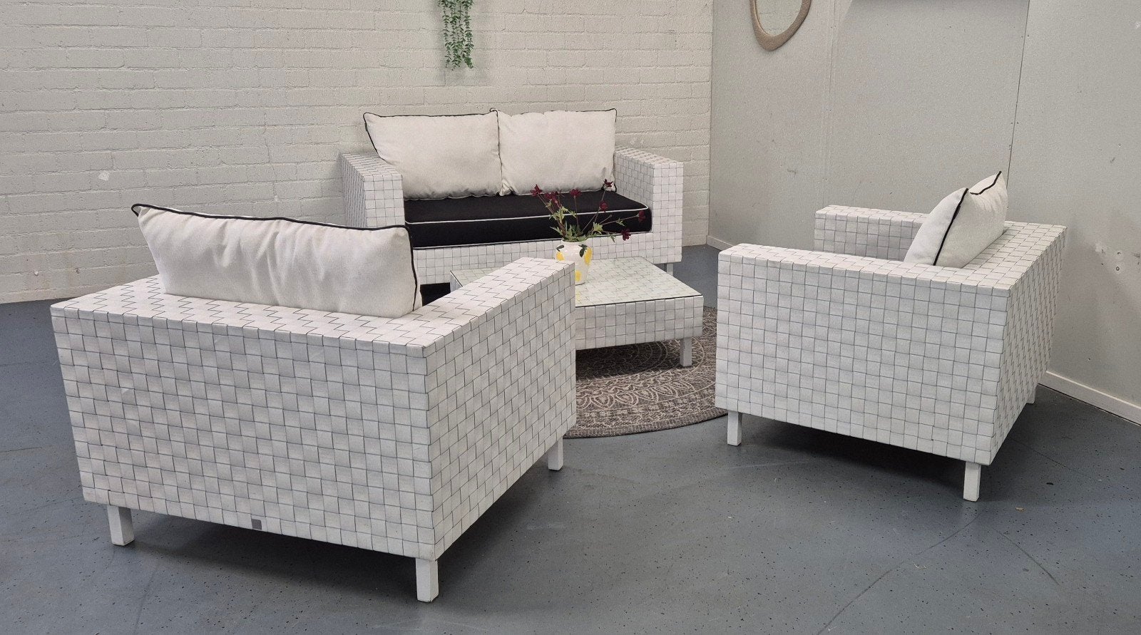 Jan des Bouvrie loungeset 4 personen wit | GEREINIGD, Tuin en Terras, Ophalen, Jan des Bouvrie, ., Loungeset