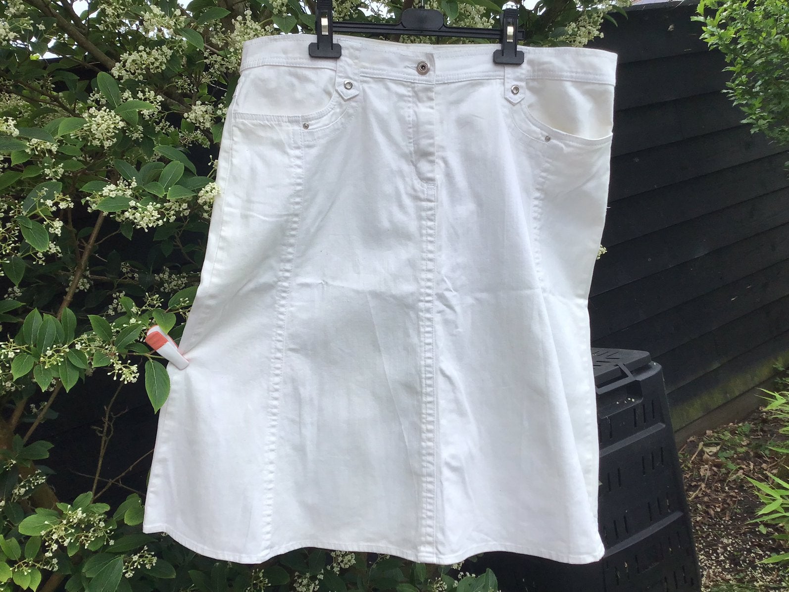 Rok wit katoen denim NIEUW, maat:50, Kleding | Dames, Ophalen of Verzenden, Nieuw, Wit, Rok