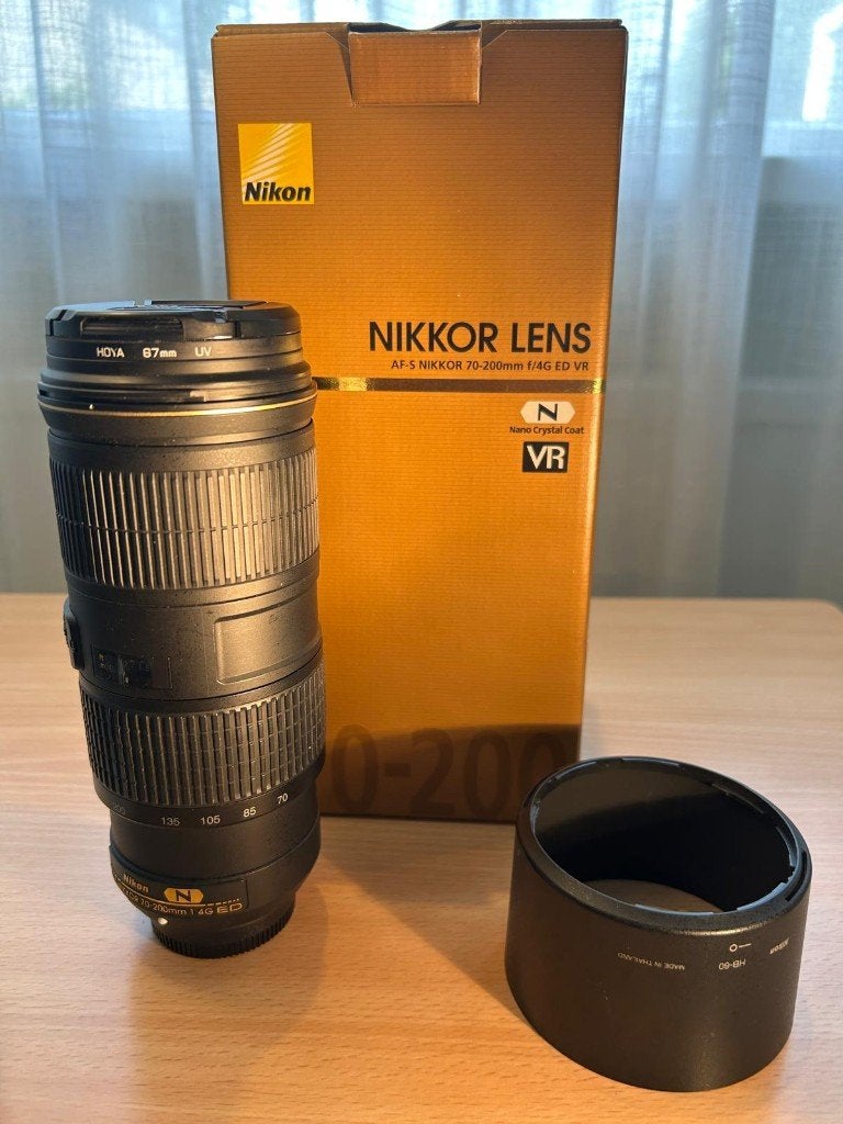 Nikkor AF-S 70–200mm f/4G ED VR, Nikon, Zo goed als nieuw, Nikon F-mount, Beschermhoes/tas