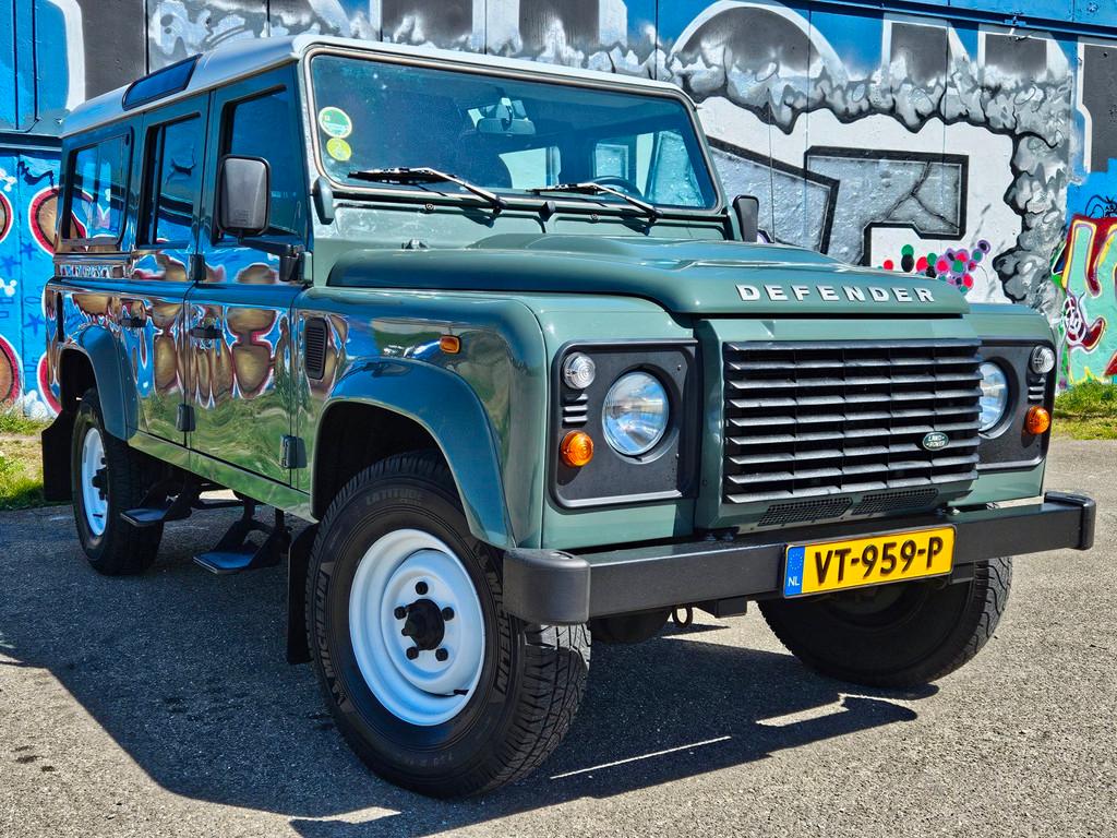 Land Rover Defender 110 2.2 D grijskenteken, Euro 5, Stof, Gebruikt, Zwart