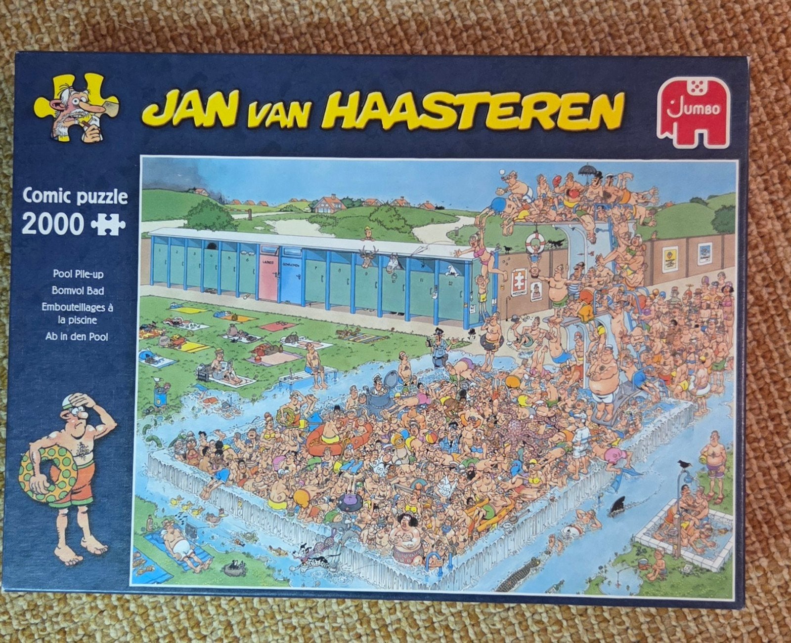 Jan van Haasteren - Pool Pile-up - 2000 stukjes - Compleet, Ophalen of Verzenden, Minder dan 500 stukjes, Zo goed als nieuw, Legpuzzel