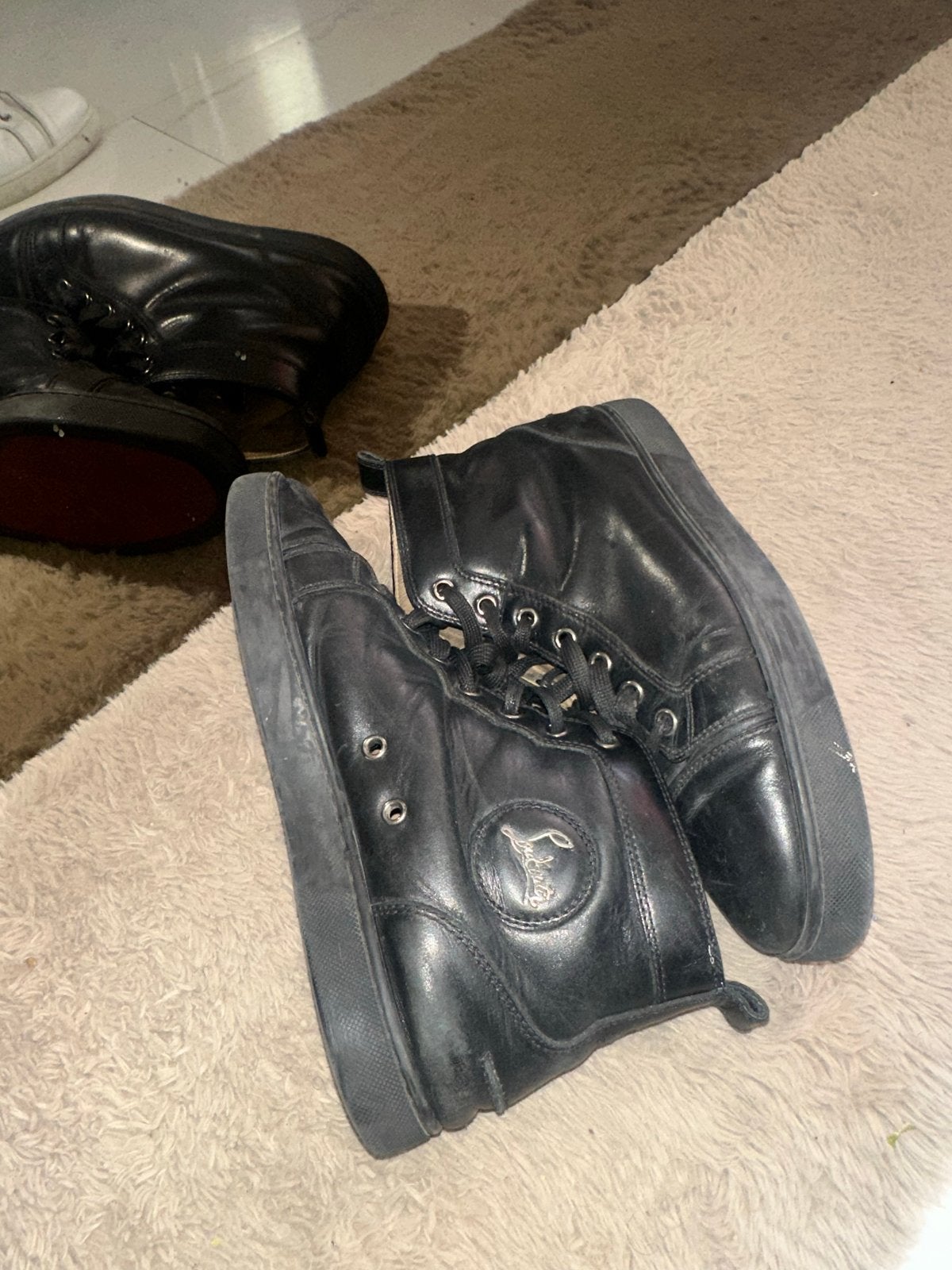 Christian Louboutin sneakers maat 41, Ophalen of Verzenden, Gedragen, Zwart, Sneakers of Gympen
