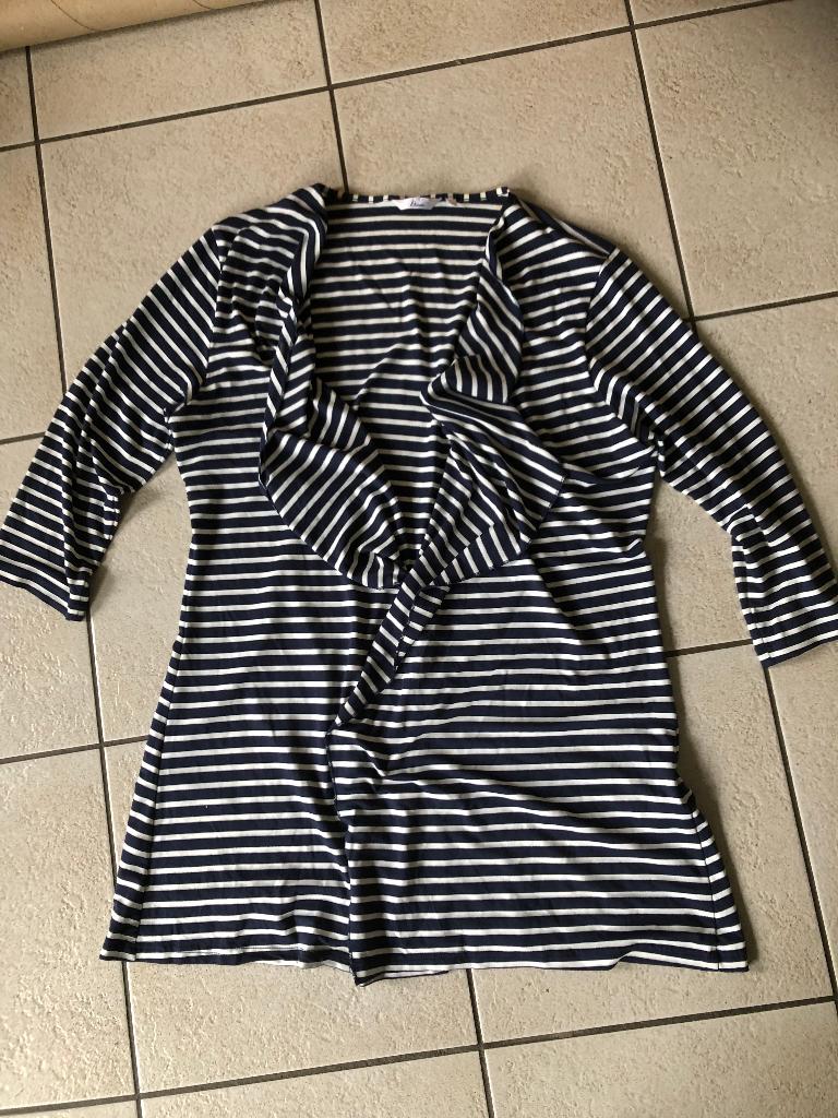 Z.g.a.n. soepel blauw gestreept vest Miss Etam maat XXL, Blauw, Maat 46/48 (XL) of groter, Ophalen of Verzenden, Zo goed als nieuw