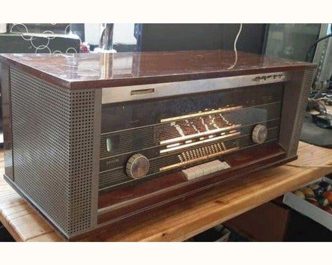 Aangeboden: een prachtige vintage Philips B5X44A buizenradio, Ophalen of Verzenden