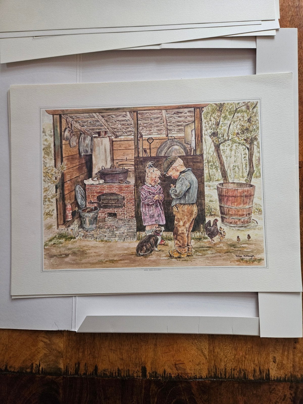 Set van 10 Aquarellen Platen van Wim Romijn - Nieuw, Ophalen of Verzenden