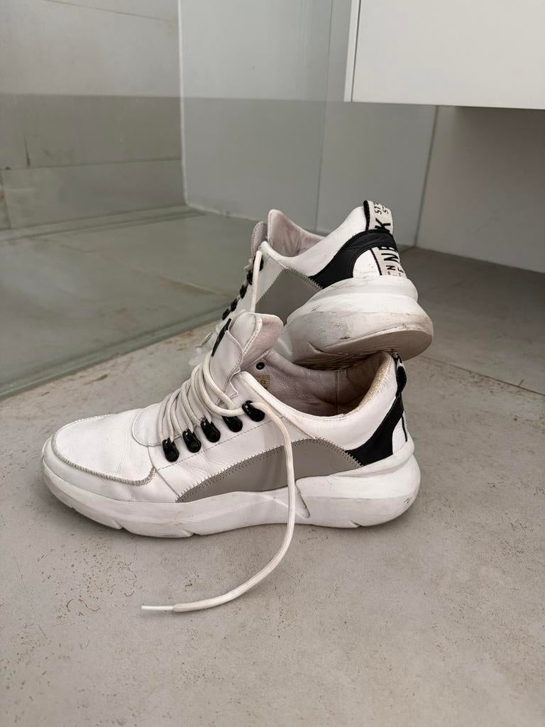 NUBIKK Heren Sneakers Maat 44 Wit - Gedragen, Wit, Ophalen of Verzenden, Sneakers of Gympen, Gedragen