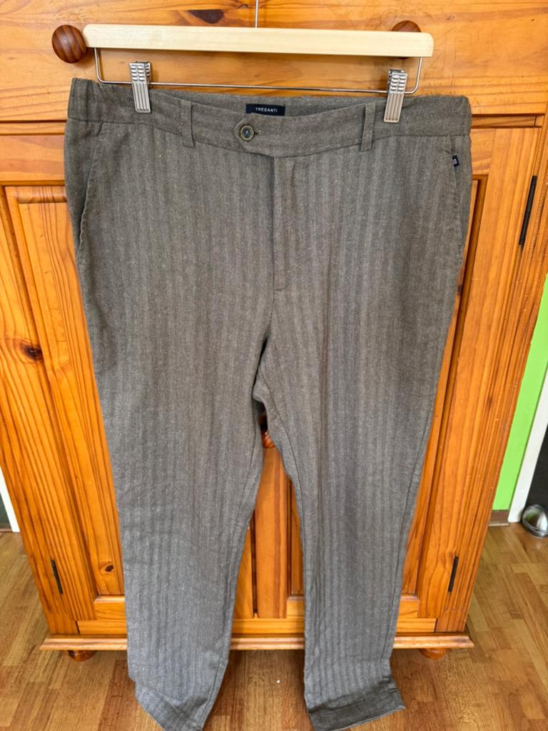 Tresanti Regular Fit Broek - Bruin/Grijs, Kleding | Heren, Ophalen of Verzenden, Zo goed als nieuw, Overige maten, Bruin
