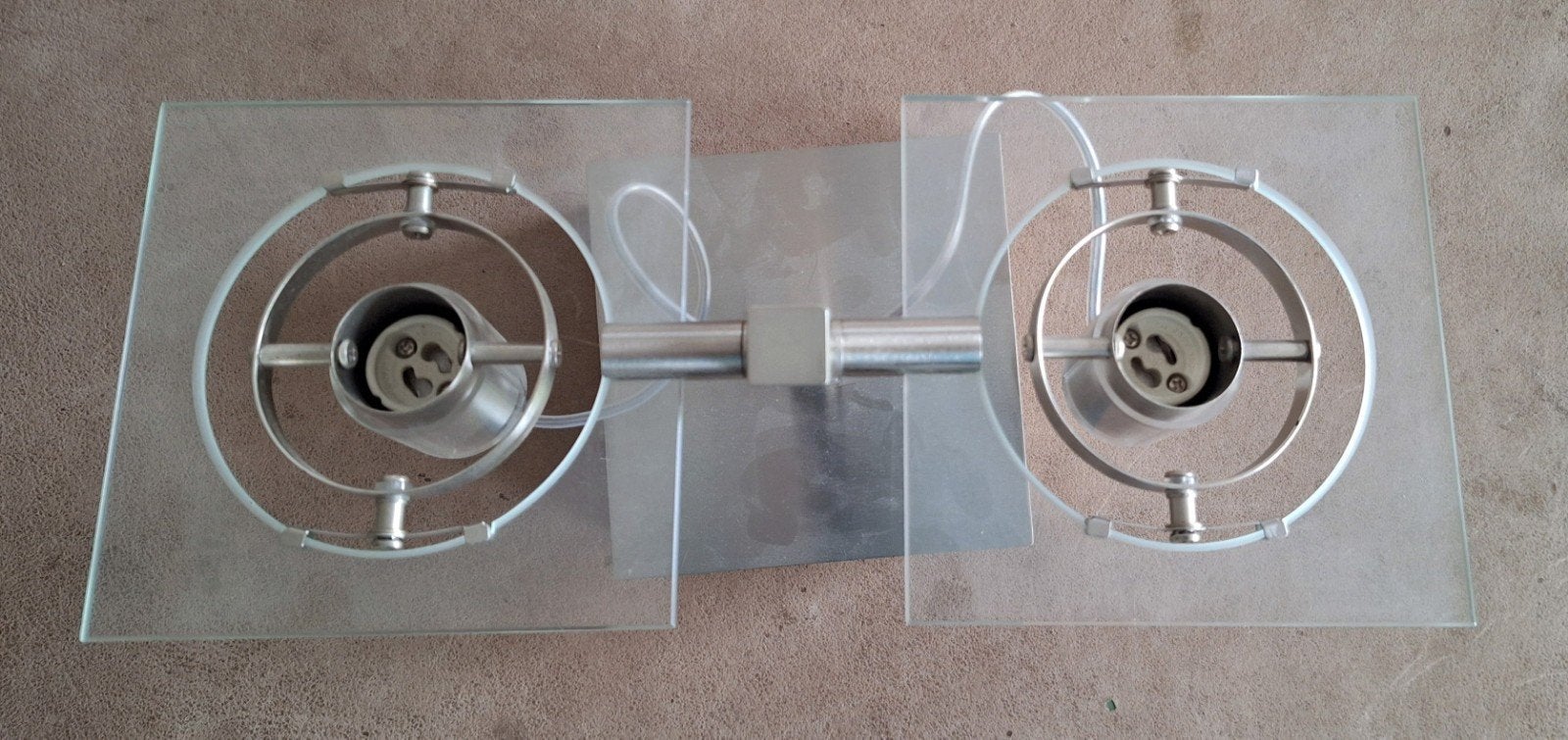 Ikea Fuga plafond-/wandspots metaal & glas, Overige typen, Overige fittingen, Ophalen of Verzenden, Metaal