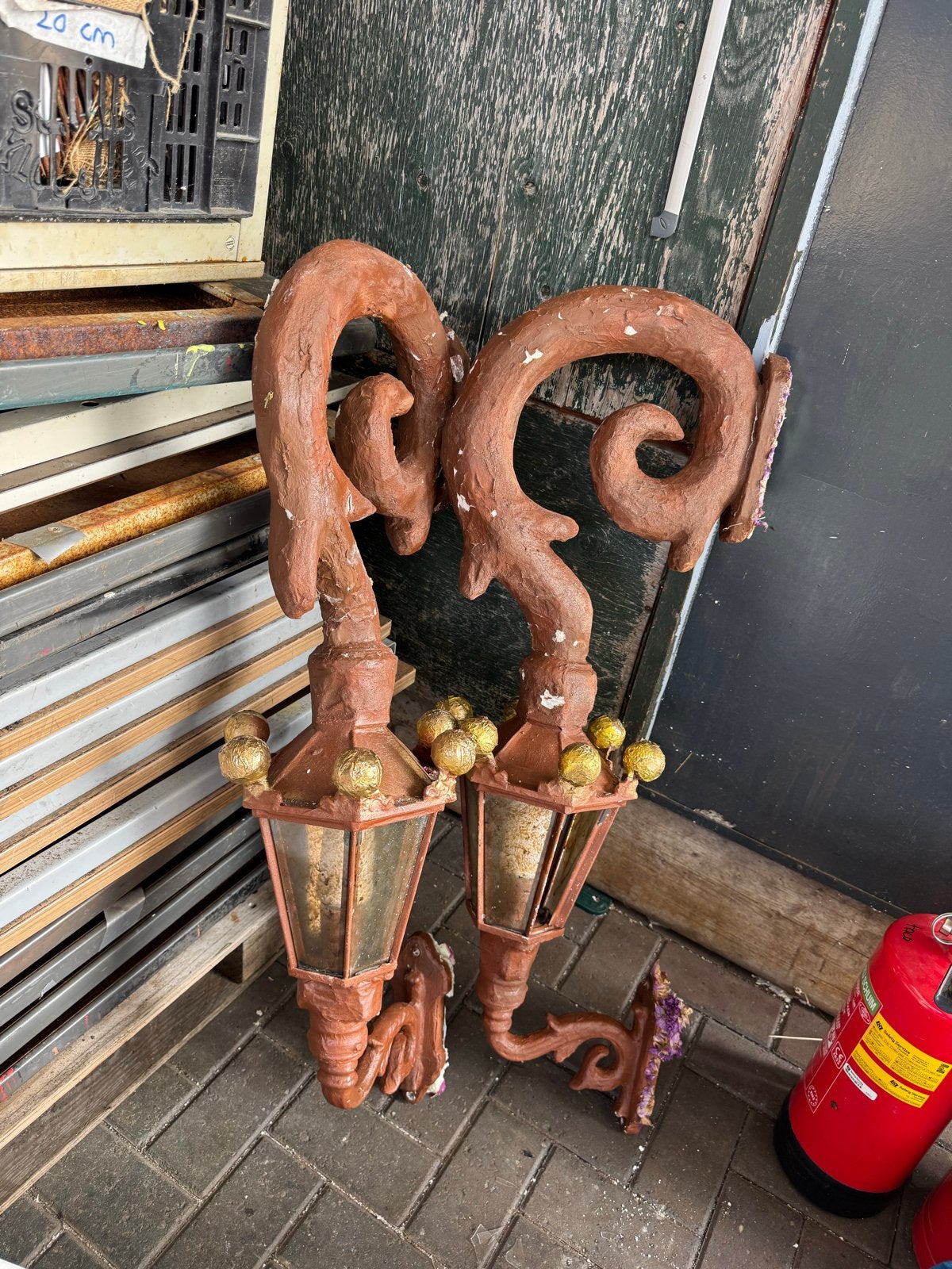 Set van 2 grote sierlijke lantaarns – 110 cm hoog, Ophalen