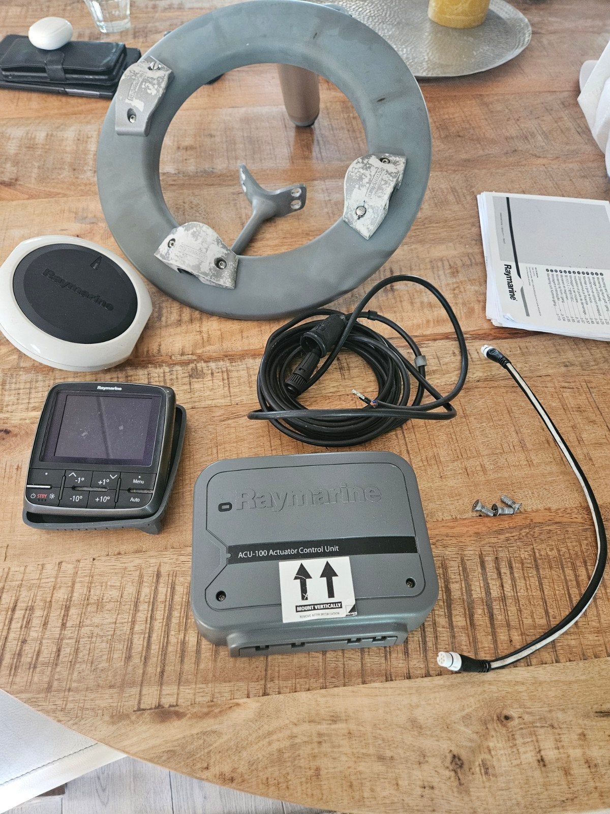 Raymarine Evolution EV-100 Wheel Pilot set (Motor getest), Watersport en Boten, Ophalen of Verzenden, Gebruikt