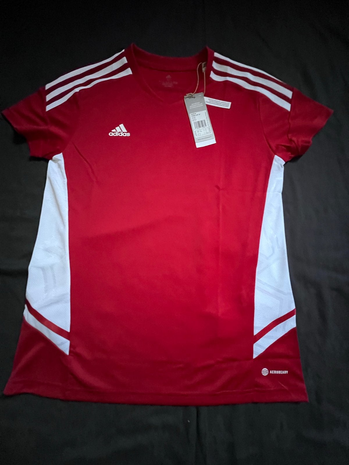 Adidas CON22 JSY W Voetbalshirt - Rood/Wit - Maat M, Sport en Fitness, Ophalen of Verzenden, Nieuw, Overige typen