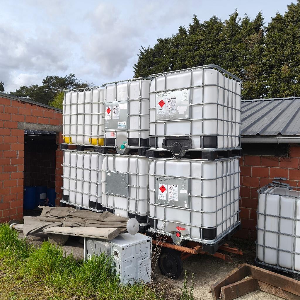 Regenton ibc watervat regenwaterton, Tuin en Terras, Regentonnen, Ophalen, Kunststof, Met kraantje, 150 liter of meer