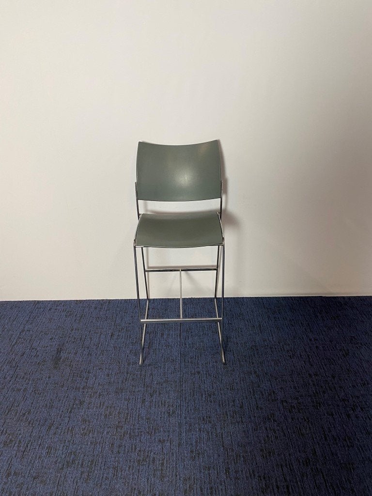 4 x Barkruk Casala Curvy, donkergrijs, Ophalen, Met voetsteun, 60 tot 90 cm, 4 krukken
