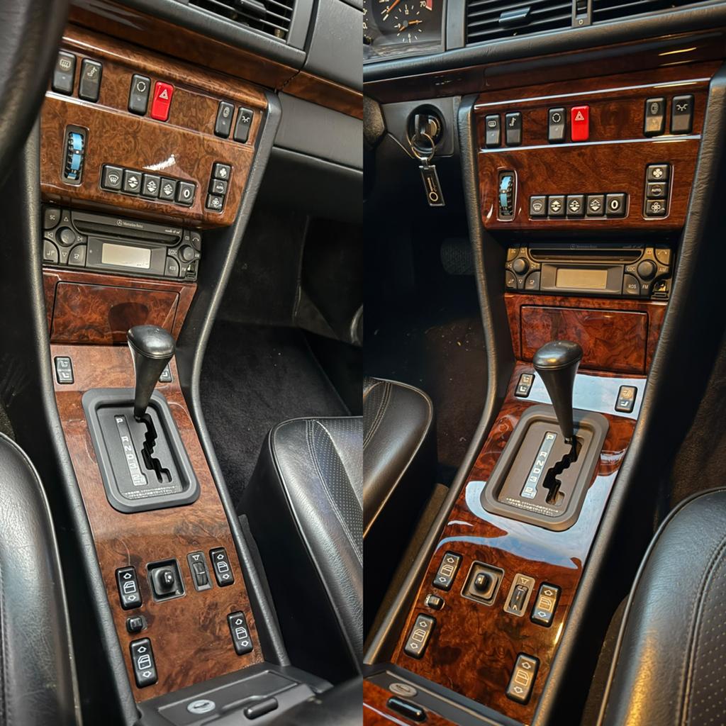 Mercedes W124 W126 W140 middenconsole zebrano notenhout hout, Auto-onderdelen, Ophalen, Mercedes-Benz