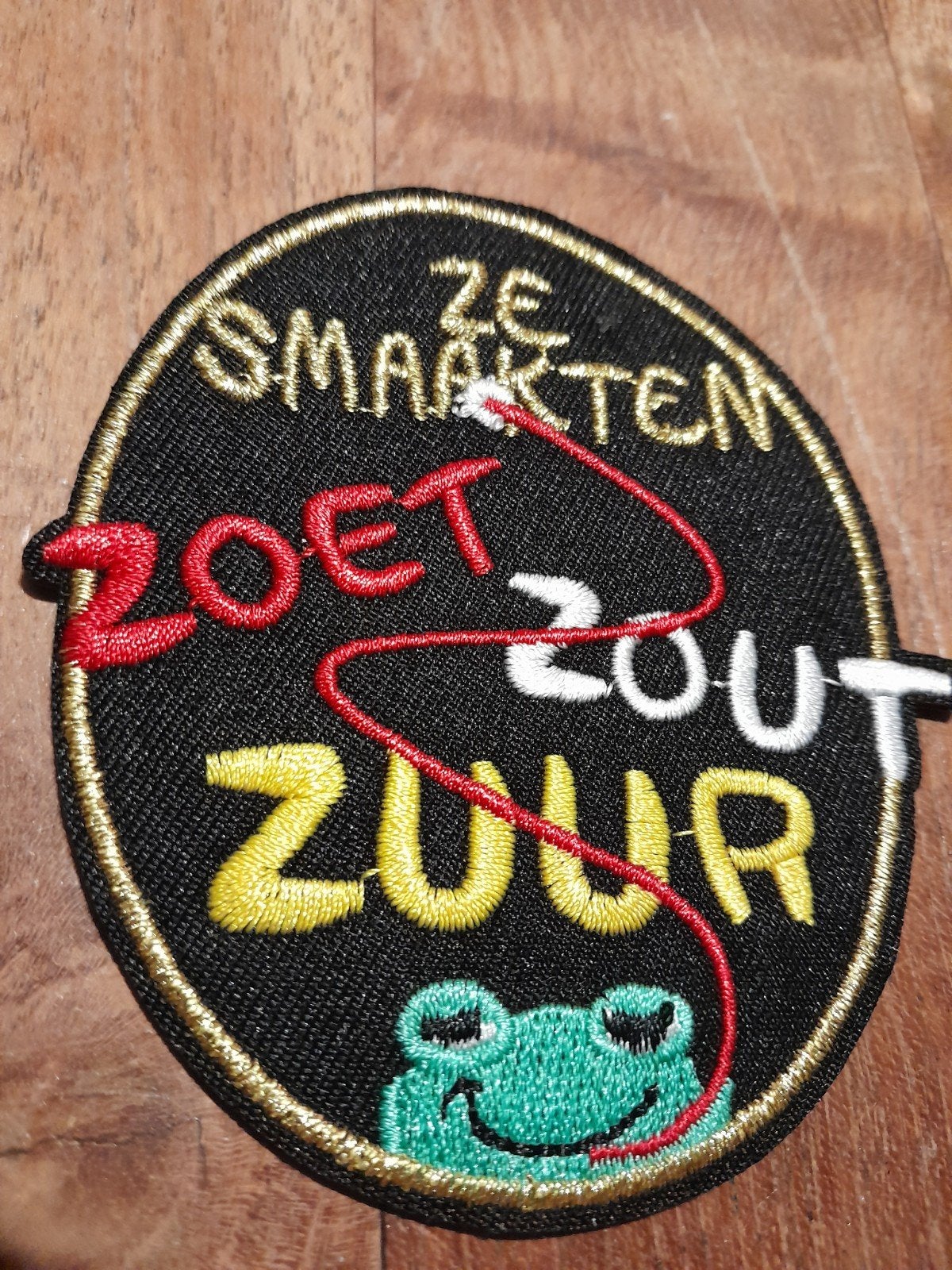 Grappige kikker patch: "Ze smaakten zoet, zout, zuur", Ophalen of Verzenden