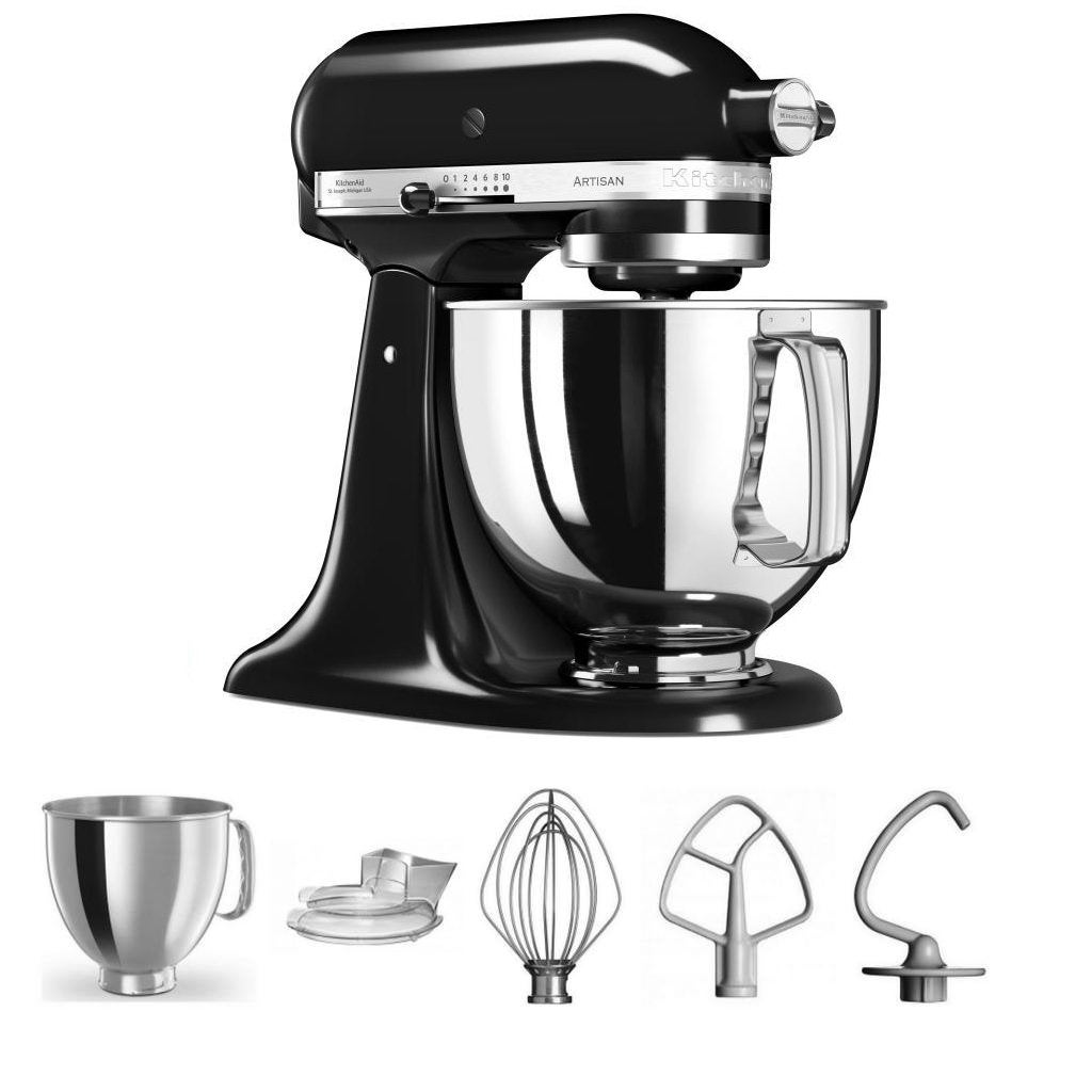 KitchenAid Artisan 5KSM175PS Keukenrobot Zwart, Witgoed en Apparatuur, 4 liter of meer, Ophalen of Verzenden, Nieuw, 3 snelheden of meer