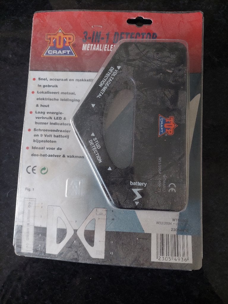 TOP CRAFT 3-in-1 Detector: Metaal, Elektra & Hout, Ophalen, Nieuw