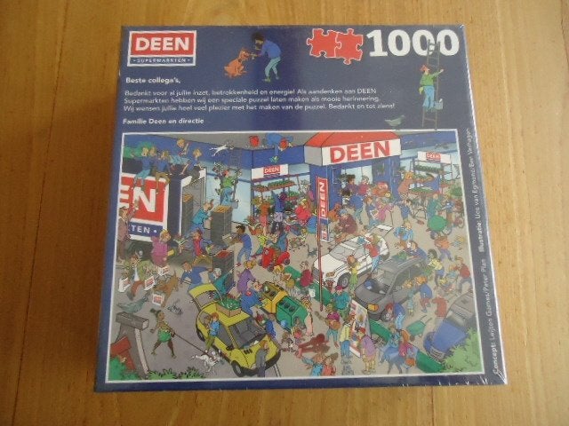 Afscheidspuzzel DEEN 1000 stukjes, Hobby en Vrije tijd, Ophalen of Verzenden, 500 t/m 1500 stukjes, Nieuw