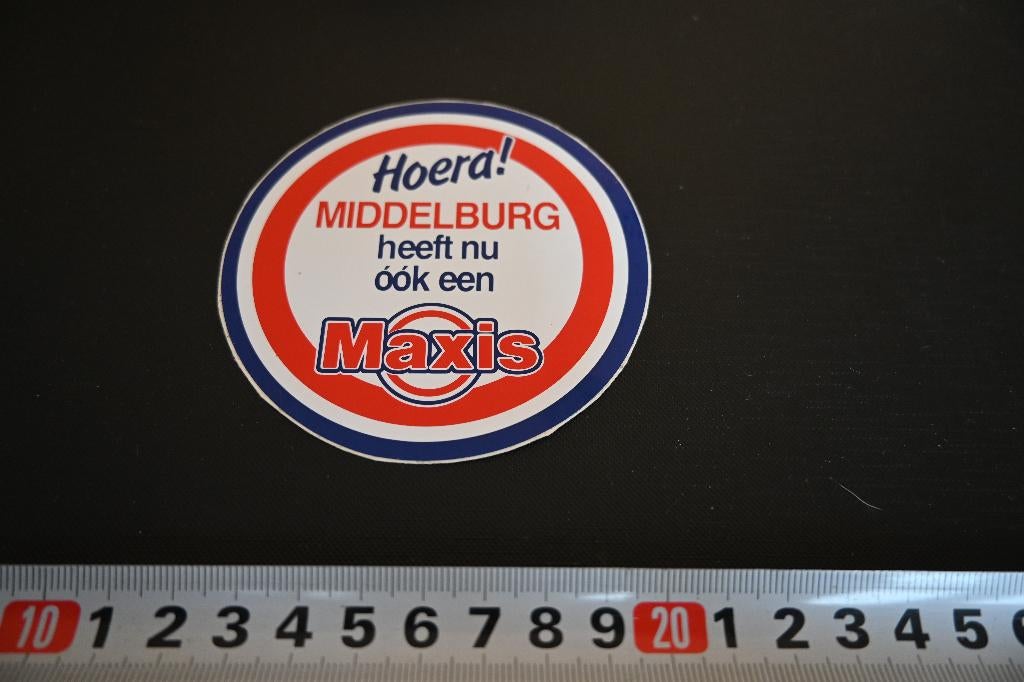 sticker Hoera ! Middelburg heeft nu ook een MAXIS, Ophalen, Zo goed als nieuw, Sticker