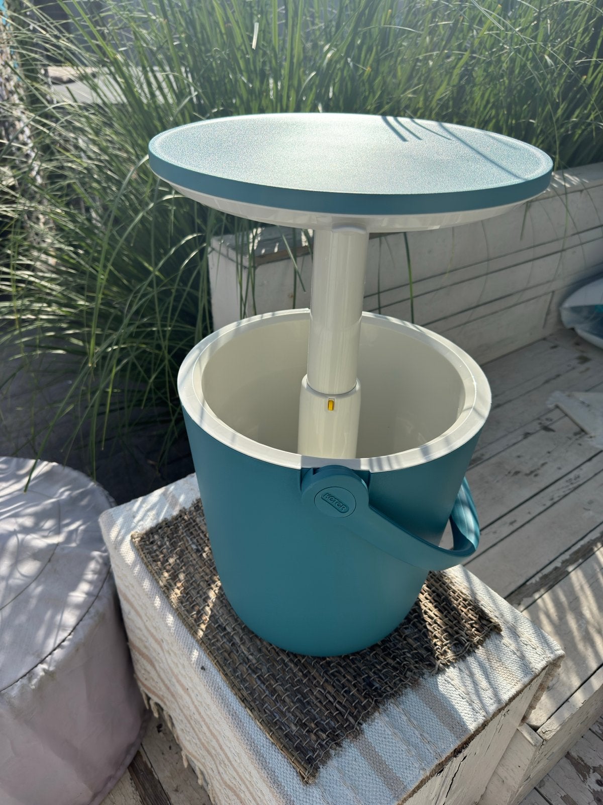 Keter Go Bar Koelbox & Bijzettafel - 16L Blauw, Ophalen of Verzenden, Nieuw, Koelbox, Koelelement
