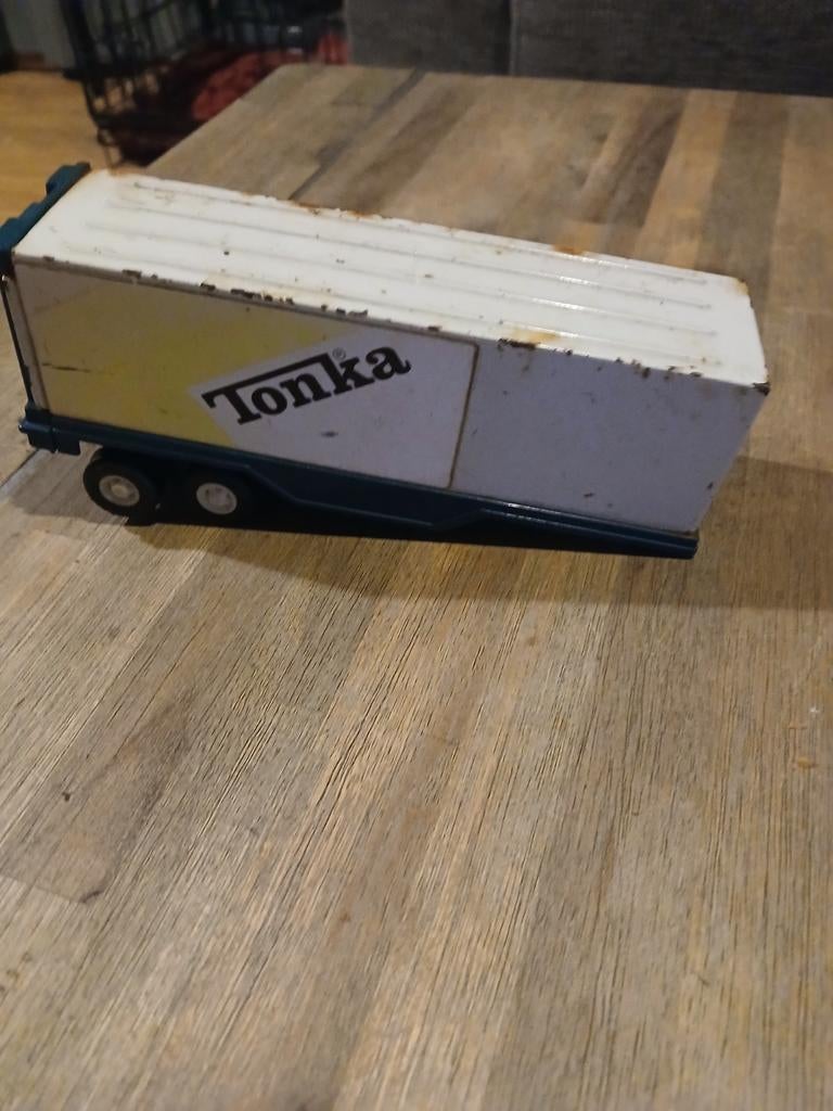Tonka trailer, Ophalen of Verzenden, Gebruikt, Bus of Vrachtwagen, Overige merken