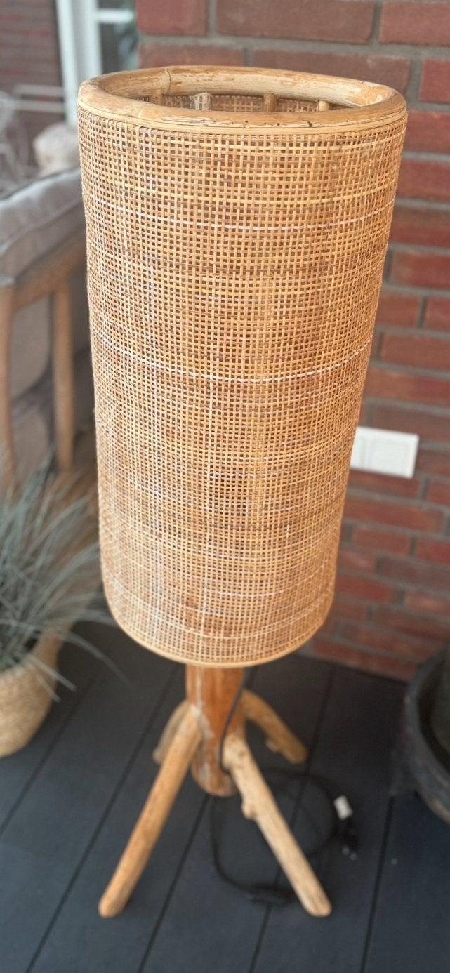 Toffe boomstam lamp met webbing!!, Ophalen, Zo goed als nieuw, Minder dan 100 cm