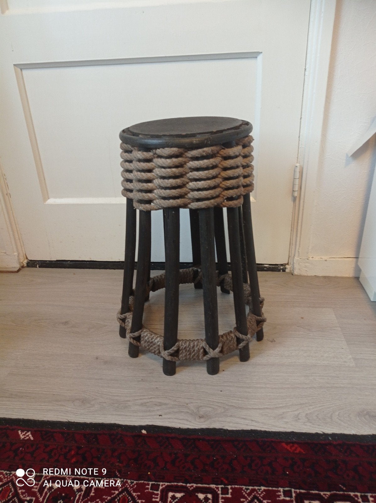 Vintage kruk uit Indonesië hoogte 45 cm doorsnee 24, Ophalen of Verzenden