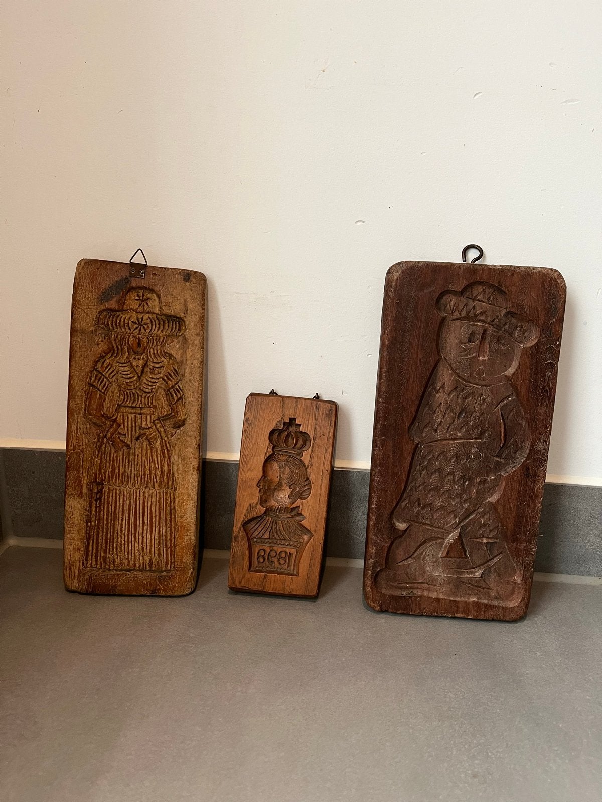 Antieke Houten Koekplanken - Set van 3, Antiek en Kunst, Ophalen of Verzenden