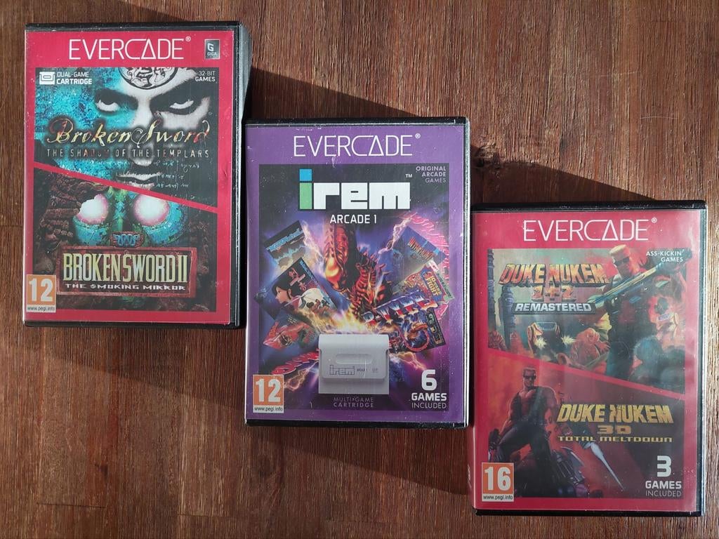 Evercade Games: Duke Nukem, Broken Sword, Irem Arcade, Ophalen of Verzenden