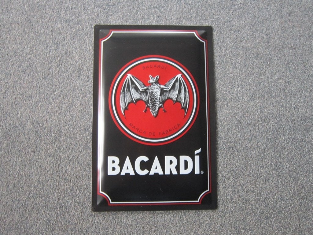 BACARDI BLIKKEN RECLAMEBORD, Verzamelen, Merken en Reclamevoorwerpen, Ophalen, Nieuw, Reclamebord