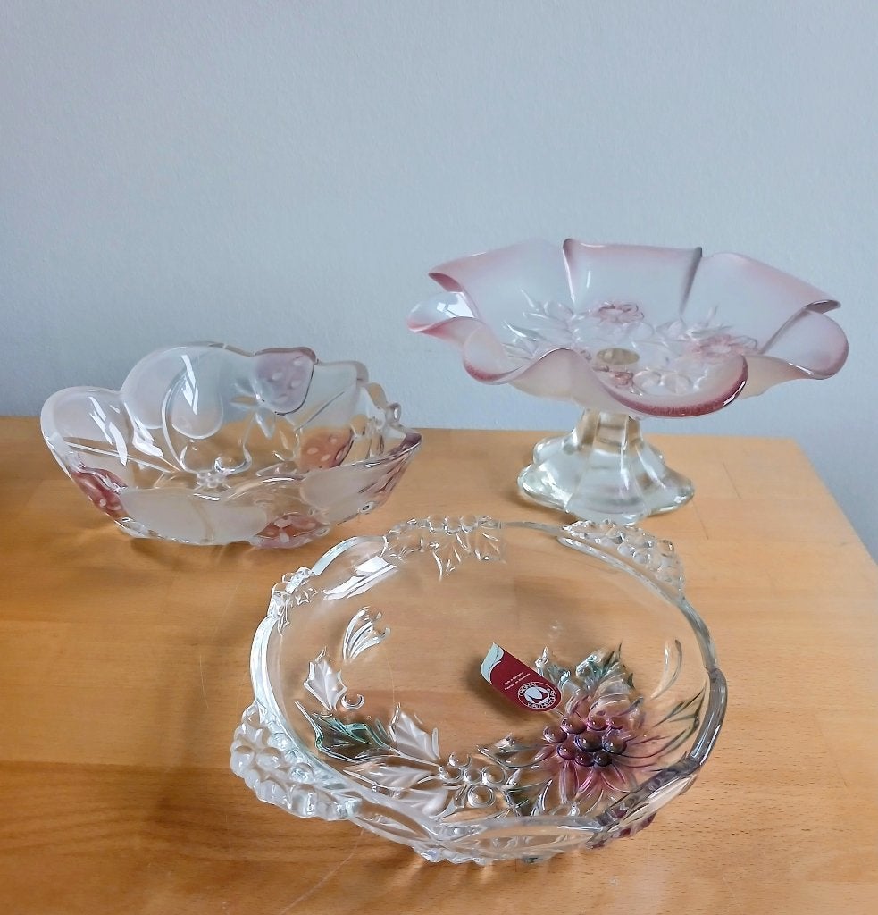 WALTHER GLAS, uniek en decoratief trio glas-objecten, Ophalen of Verzenden