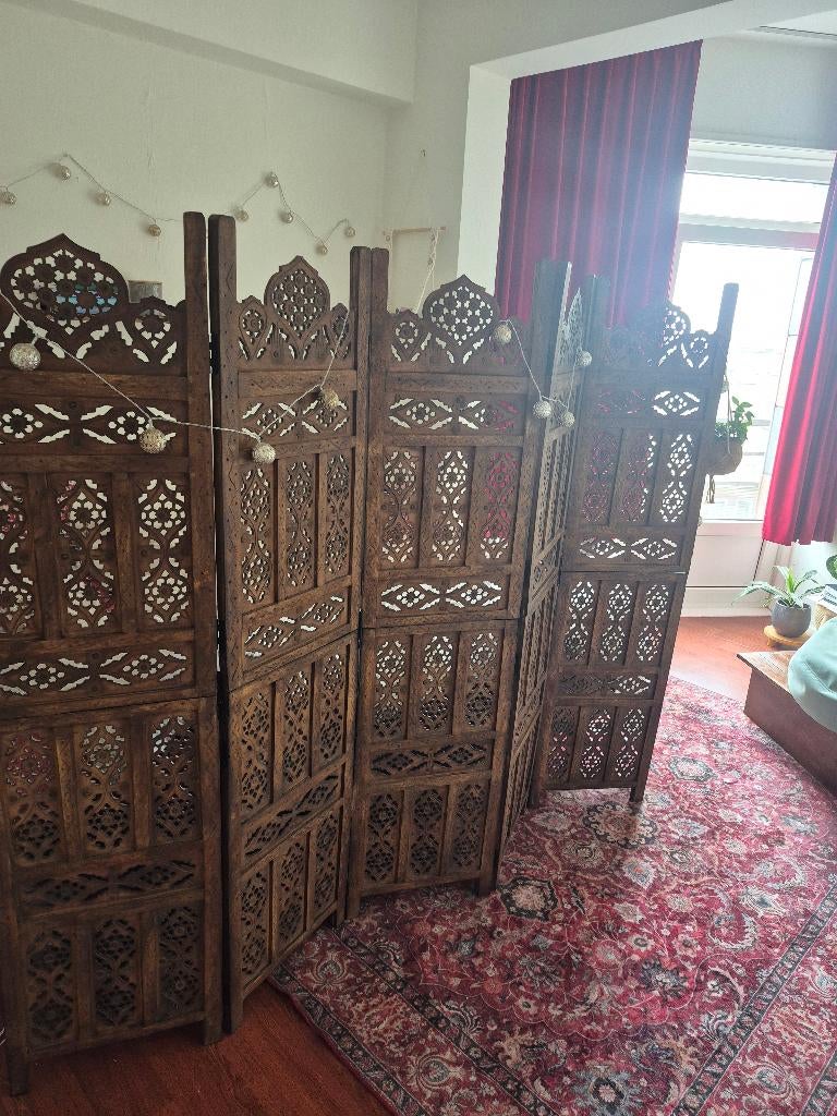 Roomdivider, Ophalen, Hout, Bruin, Oosters