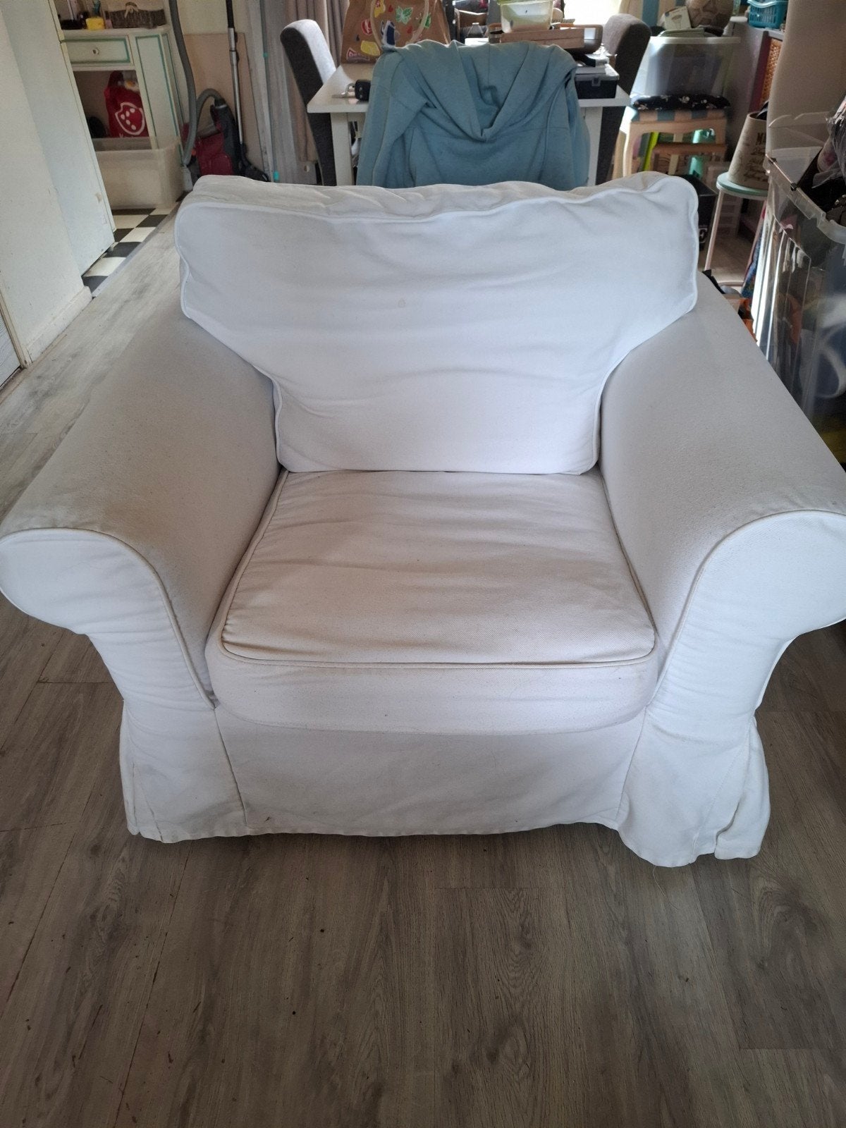 IKEA Ektorp stoel - comfortabele fauteuil, Ophalen, Gebruikt, Klassiek, Comfortabel, 75 tot 100 cm