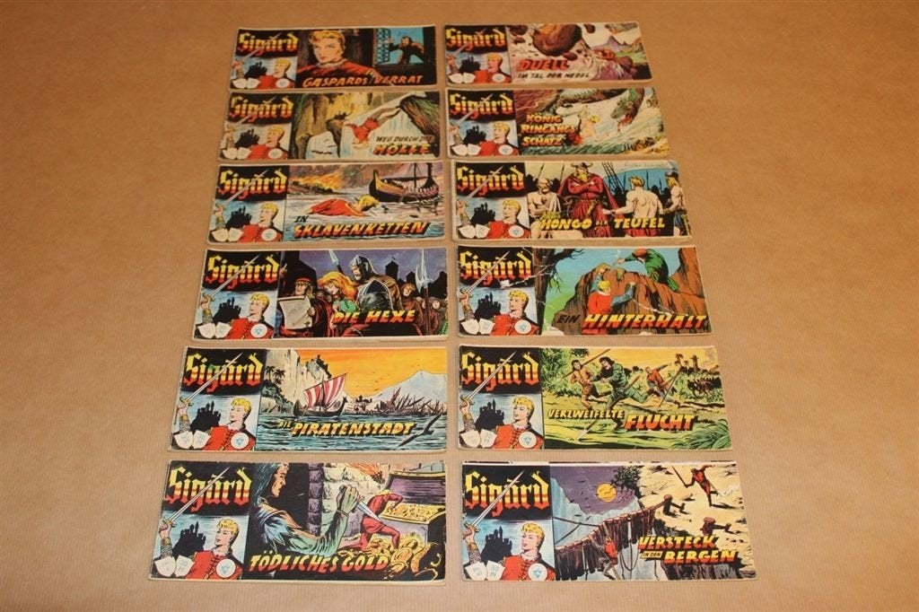 Sigurd - 12 ex uit circa 1955 [Duits], Eén stripboek, Ophalen of Verzenden, Gelezen