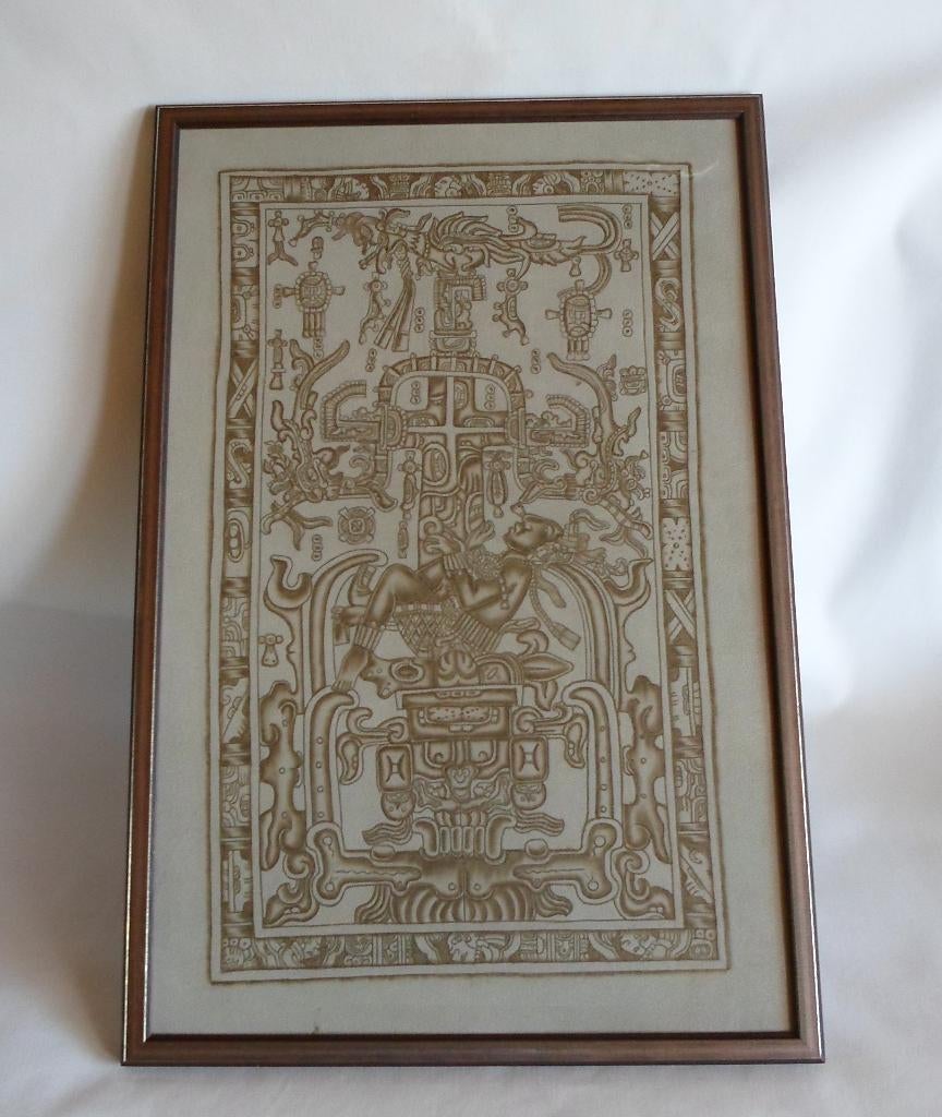 Pyrography King Pakal Mayan Art, Ophalen of Verzenden
