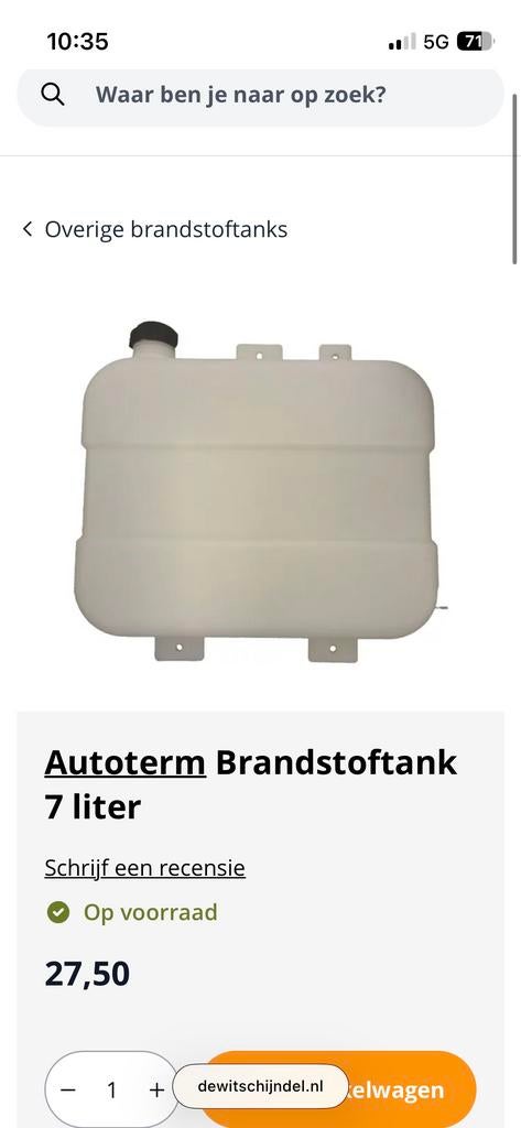 Autoterm Dieseltank 7L voor Standkachel - Nieuw, Ophalen of Verzenden, Nieuw, Universele onderdelen