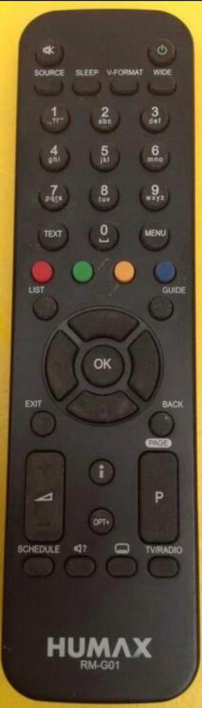 ORIGINELE HUMAX RM-G01 AFSTANDSBEDIENING, Audio, Tv en Foto, Afstandsbedieningen, Ophalen of Verzenden, Gebruikt, Origineel, Receiver of Versterker