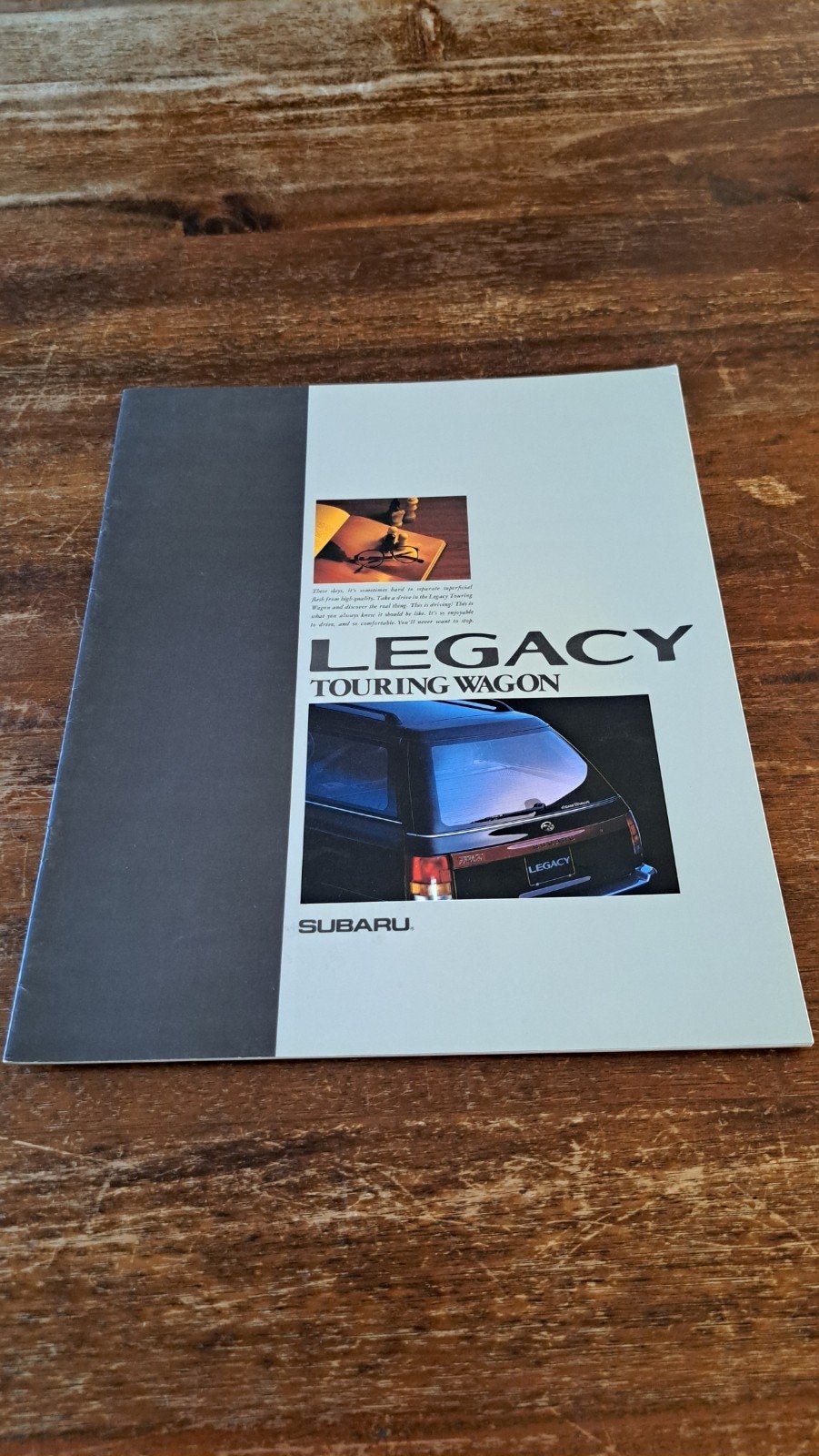 Japanse folder Subaru Legacy 1 touring wagon 1989, Ophalen of Verzenden, Zo goed als nieuw, Auto's