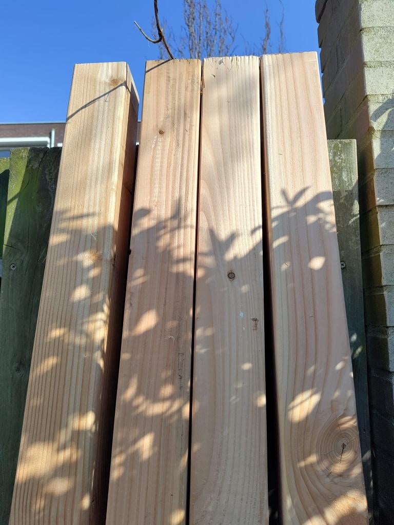 Douglas hout / tuinpalen vierkant 210+90 cm (nieuw), Tuin en Terras, Palen, Balken en Planken, Nieuw, Palen, 180 tot 250 cm, Ophalen