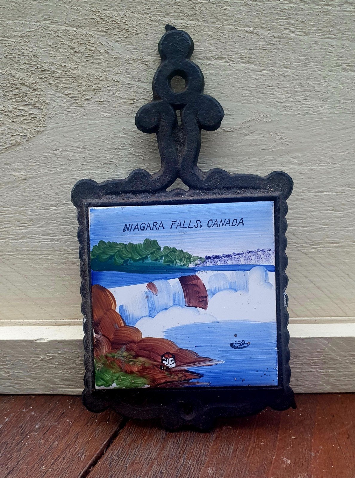 Vintage Gietijzeren Onderzetter Niagara Falls Canada, Huis en Inrichting, Woonaccessoires | Onderzetters, Ophalen of Verzenden